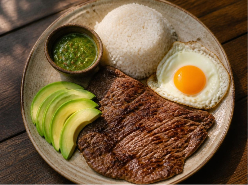 Break the yolk and the whole plate starts working as one dish.