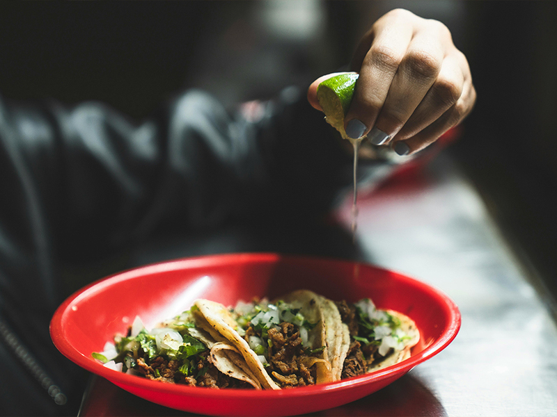festival food fajitas