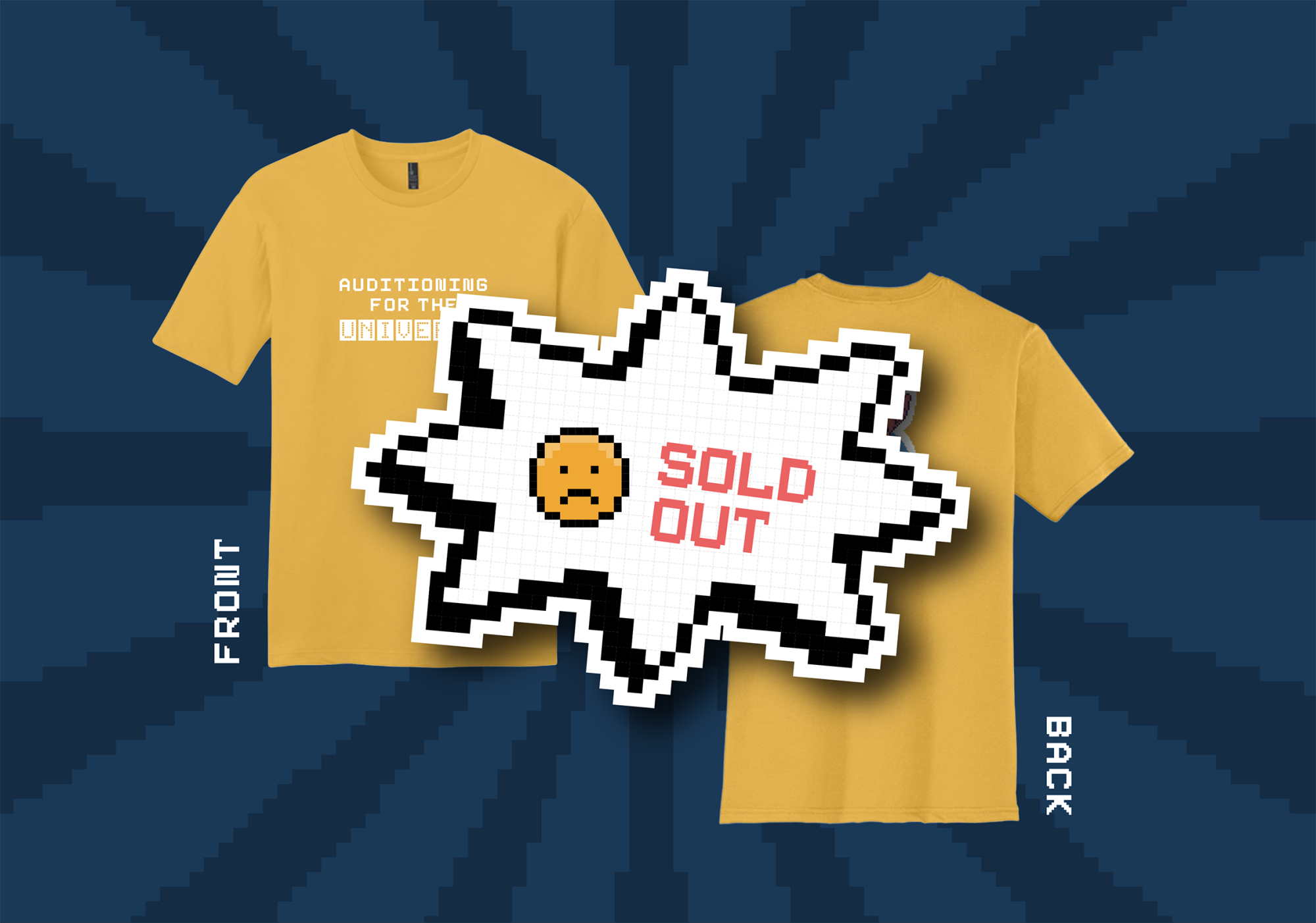 Mediocre Bunny Graphic T-shirt - Heathered Navy