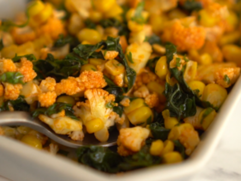 Image of Cauliflower Kale and Corn Salsa article