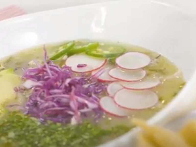 Image of Homemade Chicken Soup with Tomatillo and Avocado article