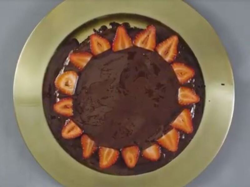 Image of Moist Chocolate Cake with Strawberries article