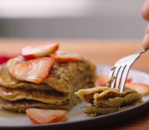 Strawberry Plantain Pancakes - Valetine's Day recipes
