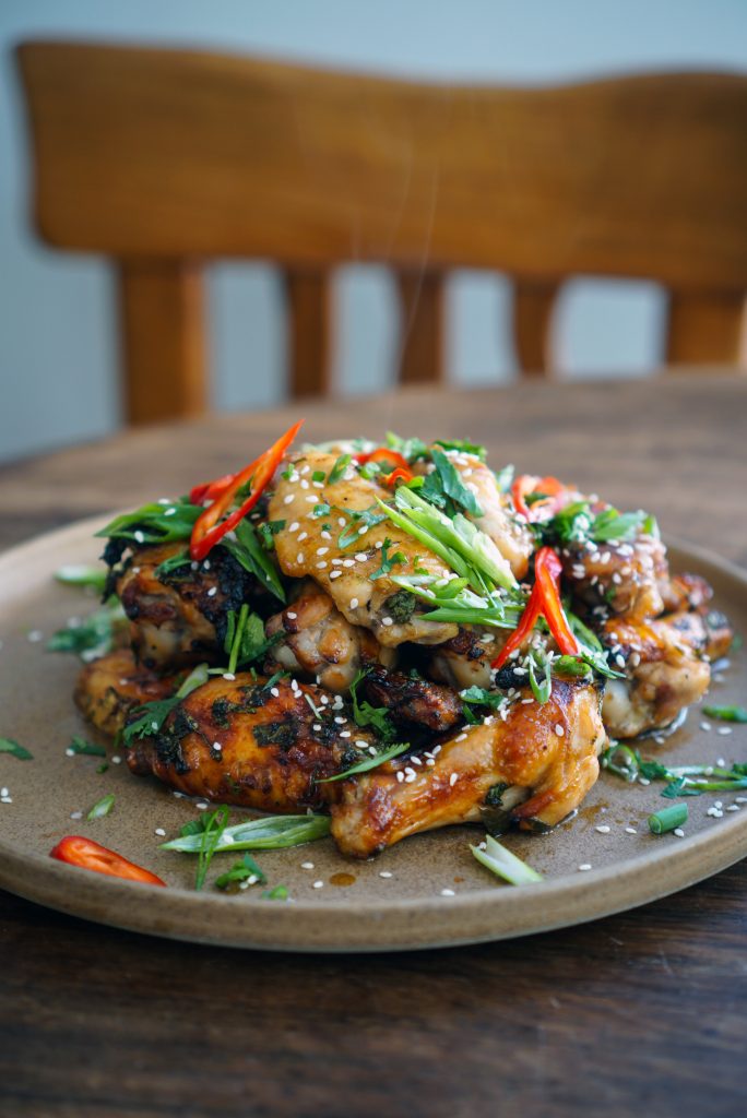 Zarela's Pineapple-Ginger Chicken Wings with Soy-Pineapple Glaze
