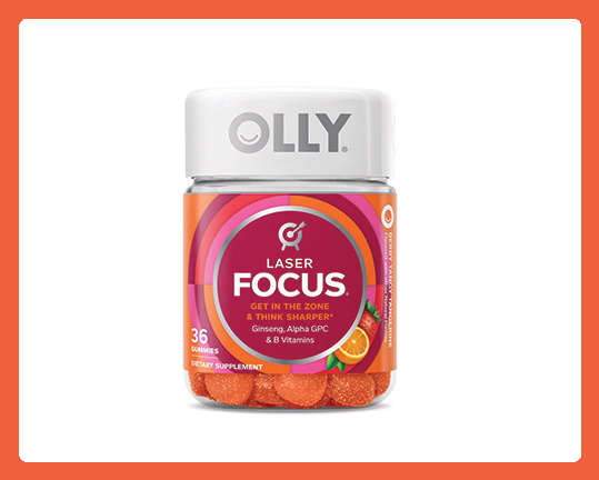 College Care Package - OLLY Laser Focus Gummies - Berry Tangy Tangerine - 36ct